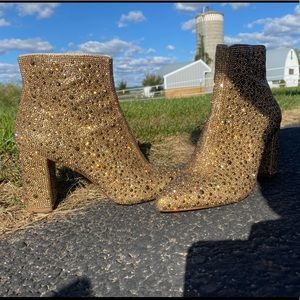 Betsey Johnson rhinestone booties
